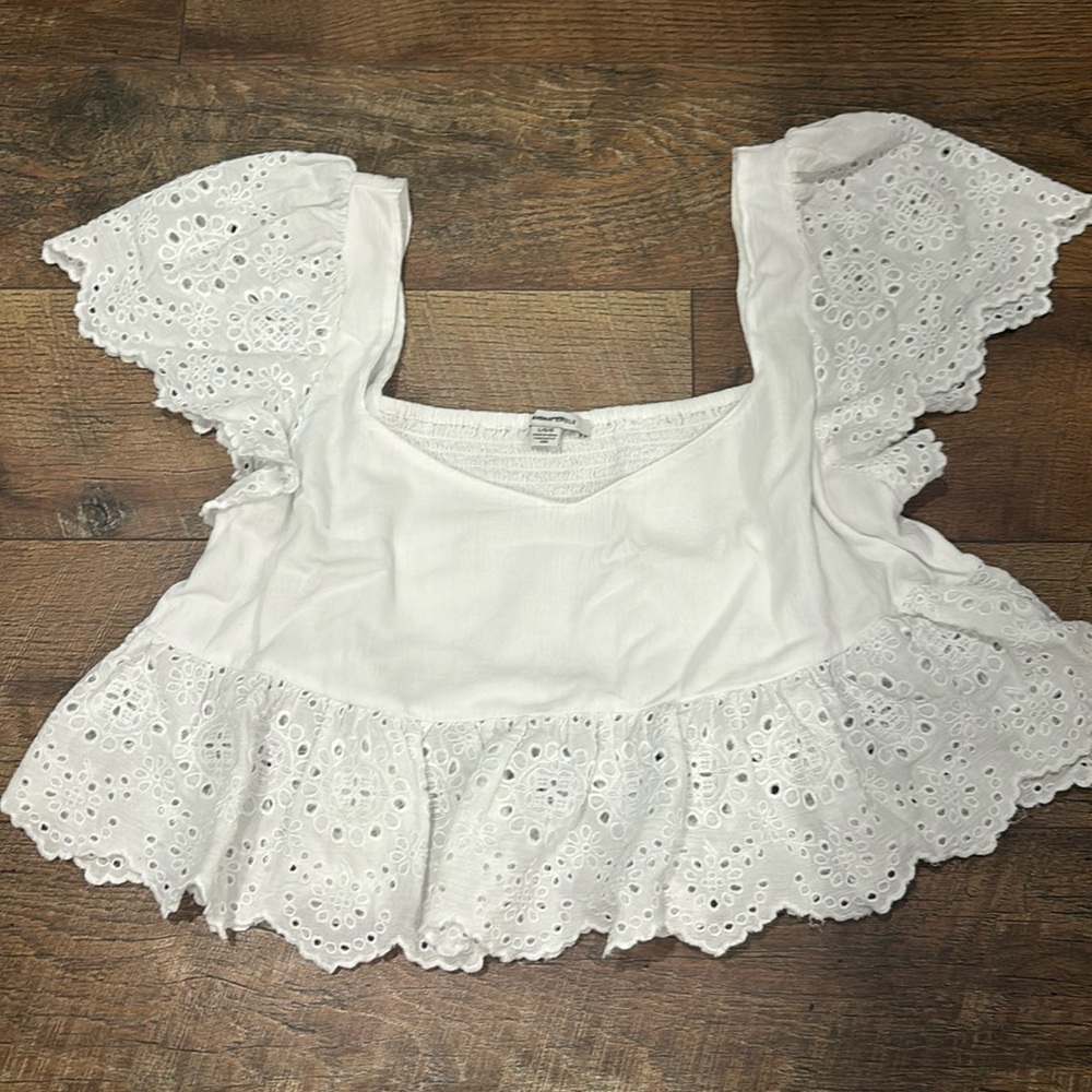 American Eagle Lace Eyelet Top